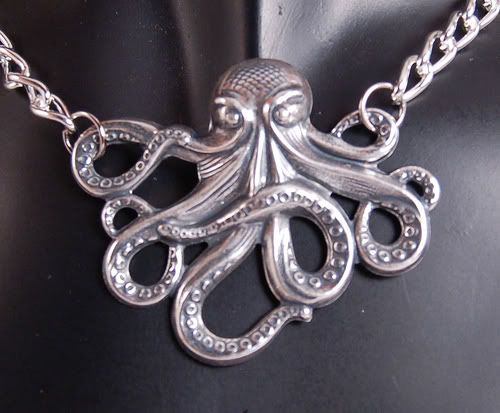 Octopus Silver Pendant