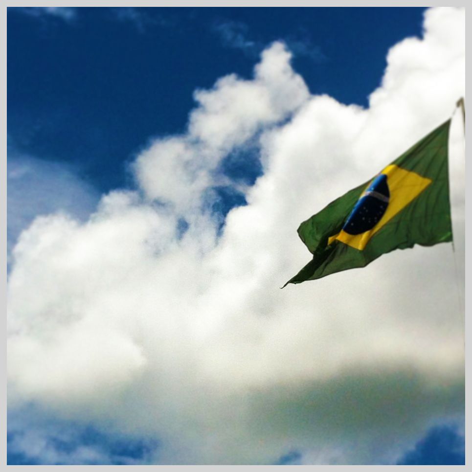 brazil flag and sky