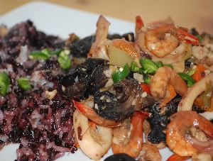 fructe de mare orez bicolor