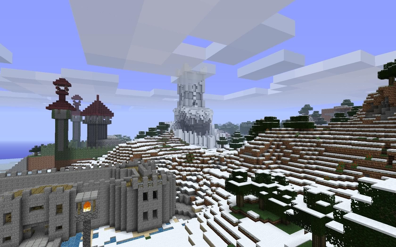 Minecraft Snow Castle