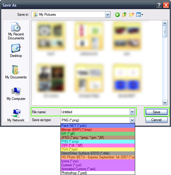 How To Save Your Images Under Different File Types Beginner Tutorials Paint Net Forum