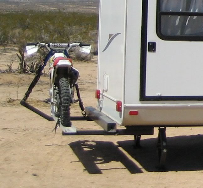 Bike carrier on back of travel trailer Trucks, Trailers