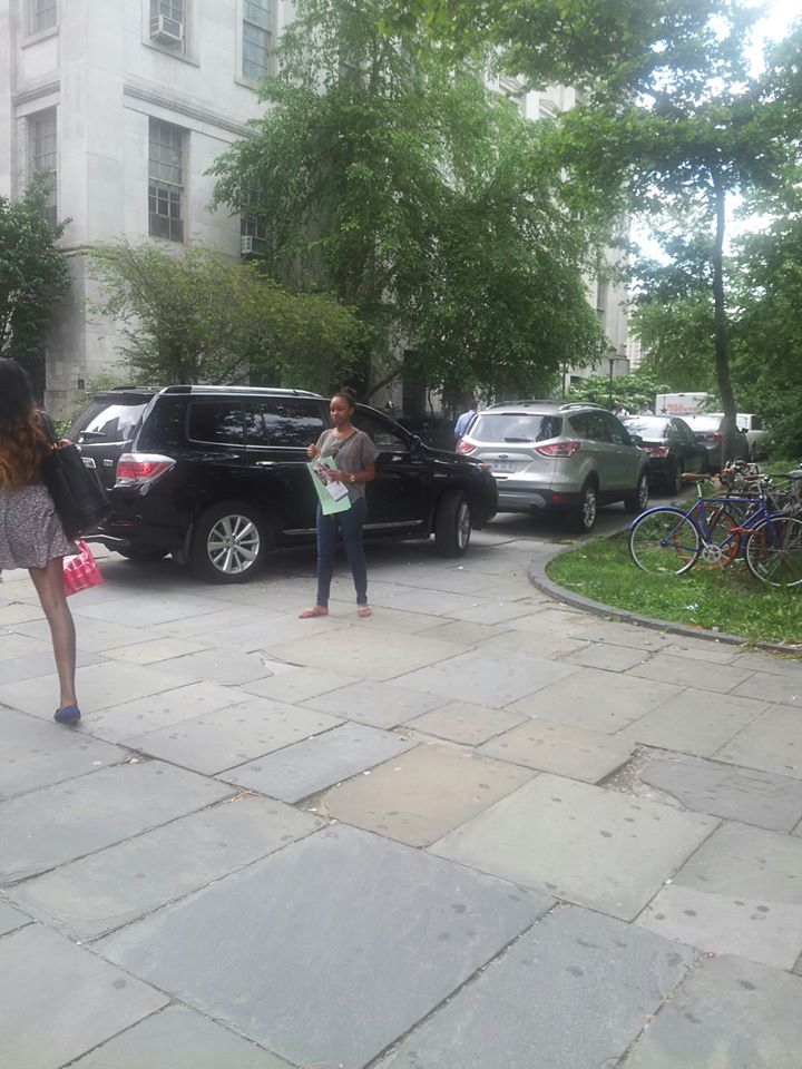 Does Christine Quinn Exploit Black Youth Unpaid Volunteer Interns for Petition Gathering in Brooklyn ? Photo by Randy Credico photo 2013-06-11QuinnExploitingBlackYouthVolunteers-PetitionGatheringBrooklyn-PhotobyRandyCredico_zps4dafa930.jpg