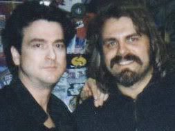Lead singer Les McKeown of the Scotish band Bay City Rollers with Wolfgang Busch in the early 1990s.