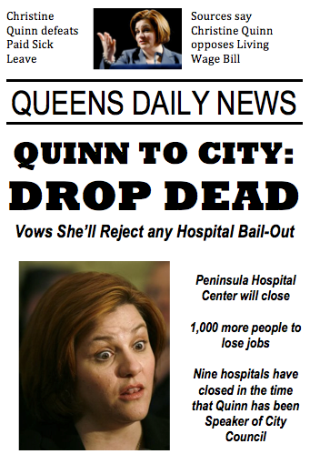 Christine Quinn to City : Drop Dead