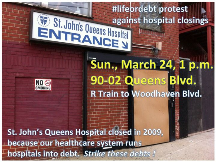 Protest at St. John's Queens Hospital M24 - Affinity action with Strike Debt photo Slide1_zps7bb7d4c4.jpg