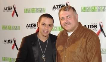 Evan Ross, cast member from the film 'Life Support' and filmmaker Wolfgang Busch at the 5th Annual New York AIDS Film Festival Gala.