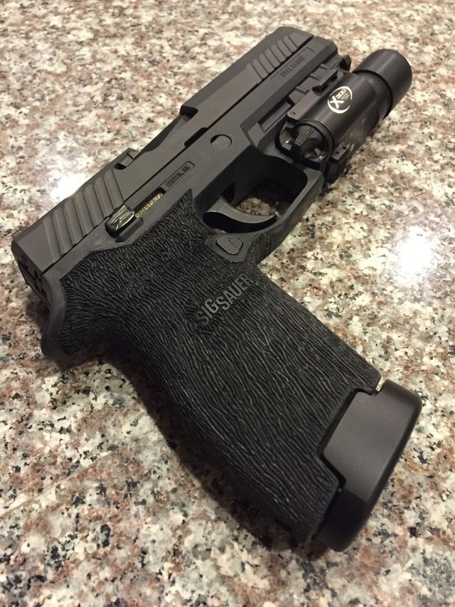 Picked up a free frame. Anyone know how to fix this hideous stippling? :  r/SigSauer