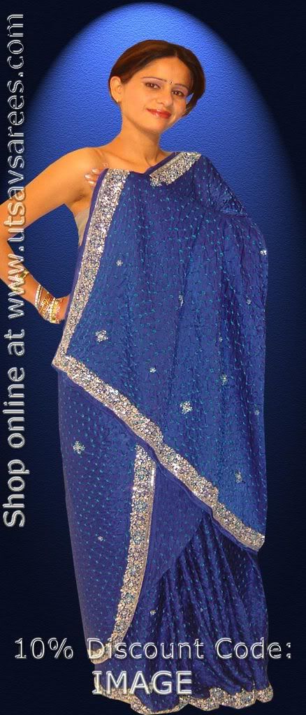 Royal Blue Satin Saree With Blouse Photo by utsavsaree ...