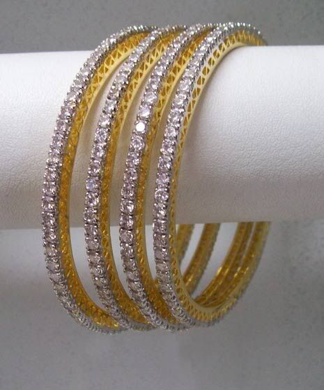 White Stones Studded Bangles Pictures, Images and Photos