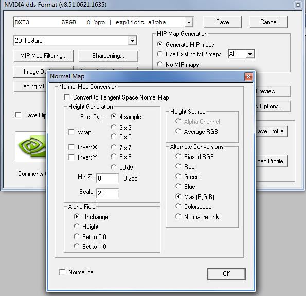 Nvidia DDS Converter Help