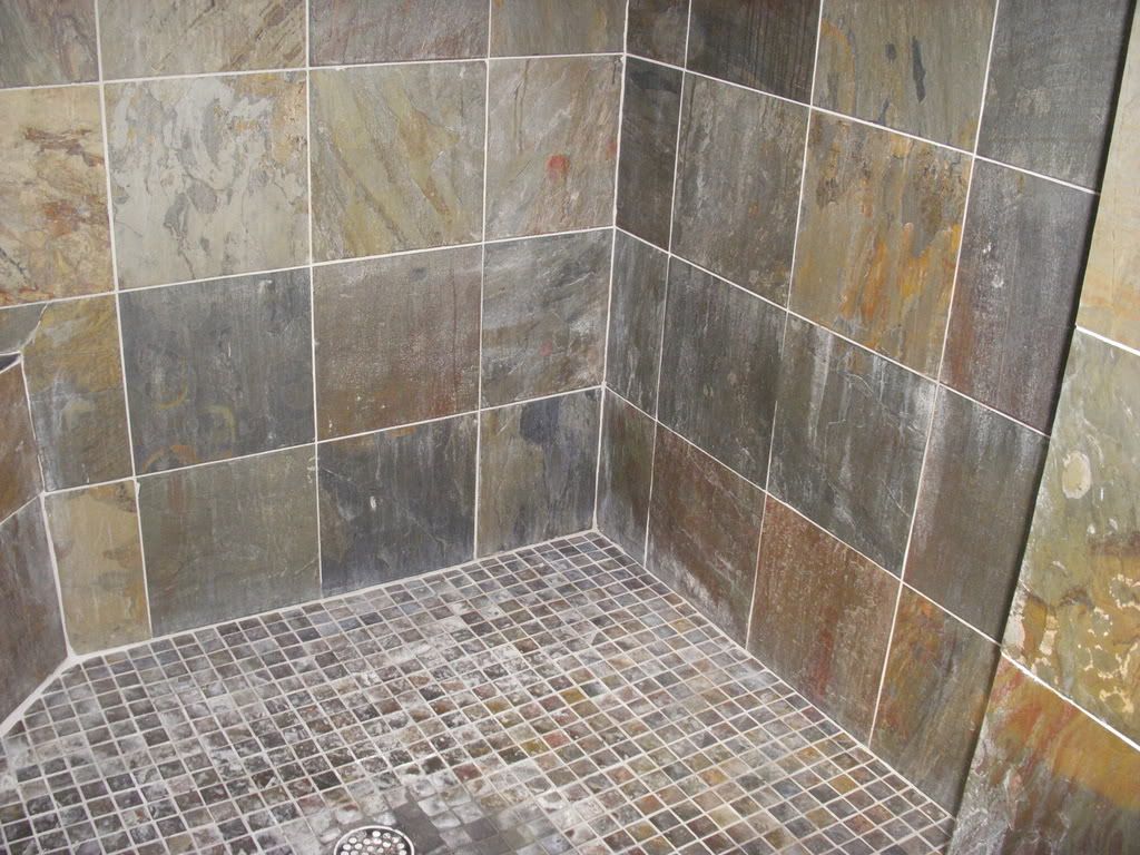 slate shower tile