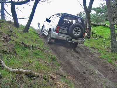 Short sandy climb caused no problems for anybody.