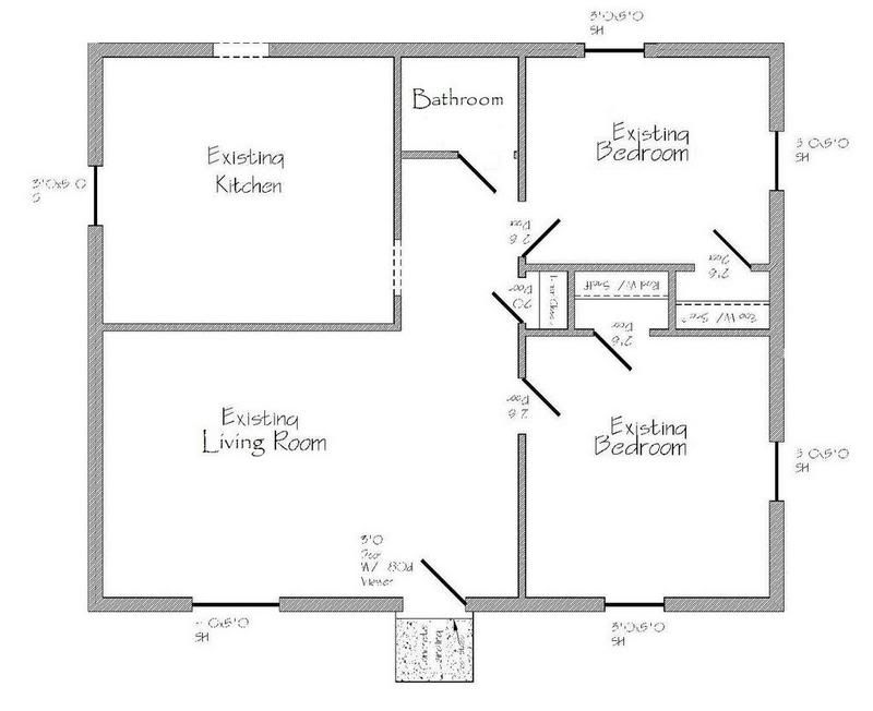 Addition to a Small House Floor Plan