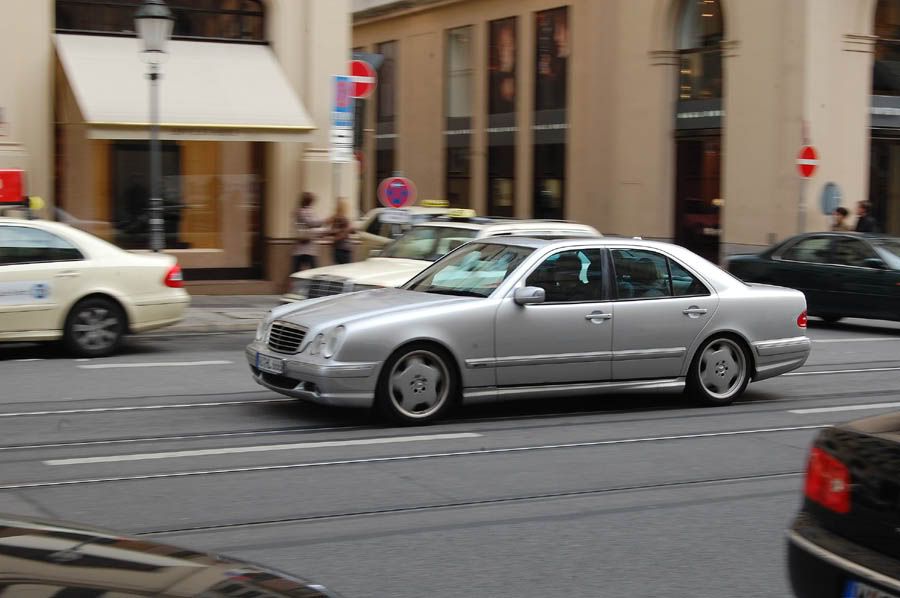 Another Mercedes W210 E50 or E55 AMG No badges at the rear but it did have