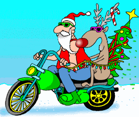 SANTA ON MOTORCYCLE Pictures, Images and Photos