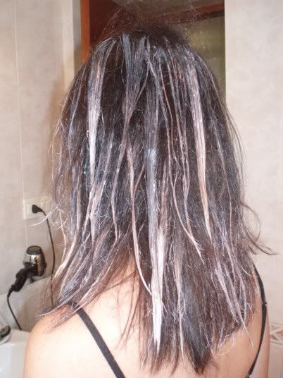 El resultado inmediato tras el baño de color y con el corte ya hecho