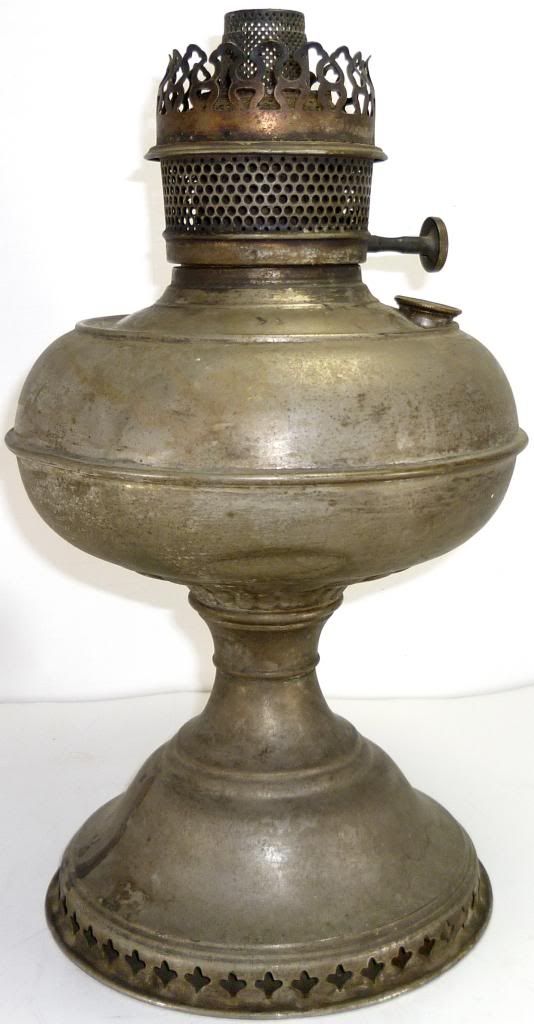 Antique 1900's Bradley Hubbard Rayo 12"t NickelPlated Kerosene Oil