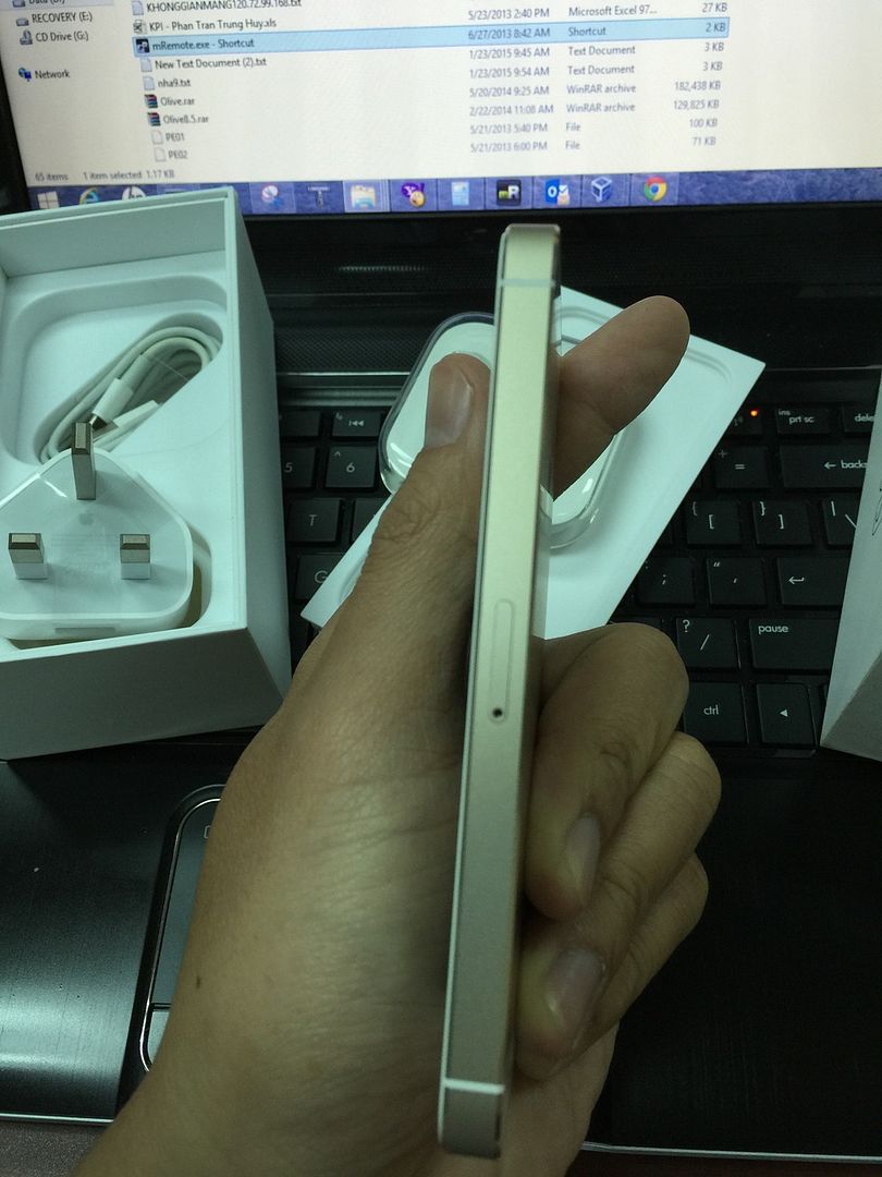 iPhone 5s gold 16GB fullbox trùng IMEI 99.9% nhưng bị lờn nút HOME giá 7tr6 - 1