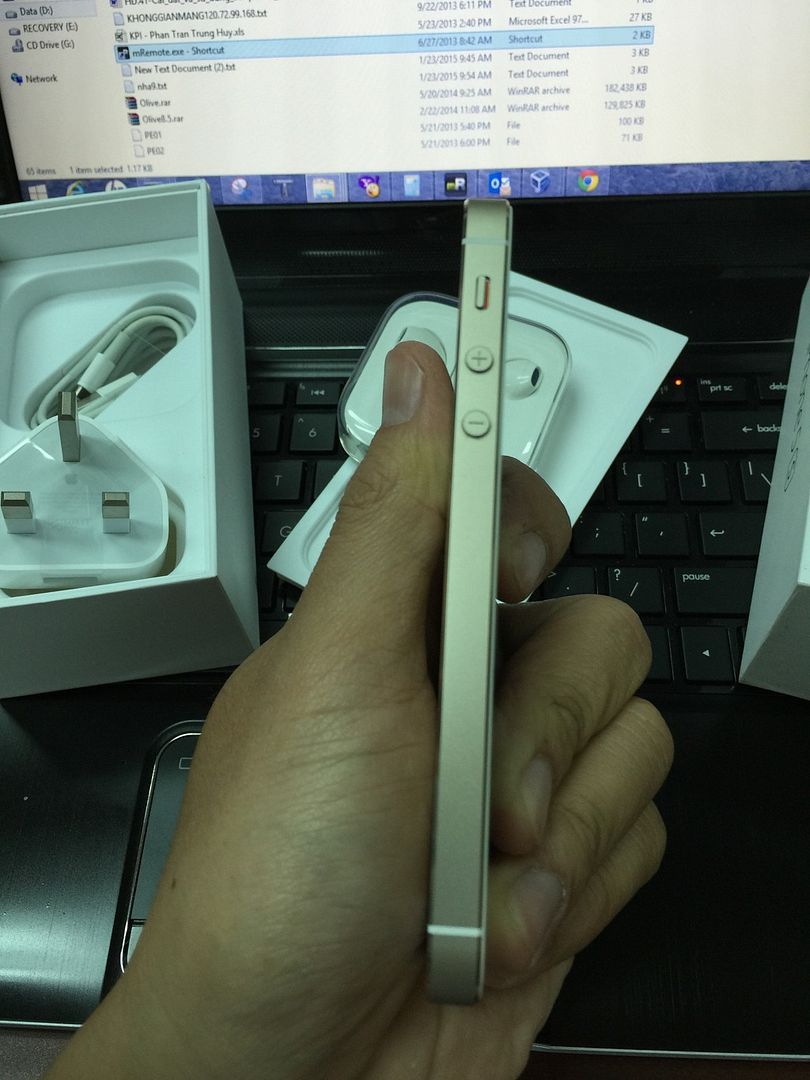 iPhone 5s gold 16GB fullbox trùng IMEI 99.9% nhưng bị lờn nút HOME giá 7tr6