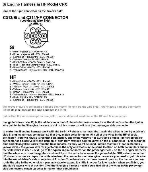 main harness pinouts? - Honda-Tech - Honda Forum Discussion