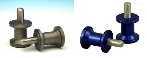WOODCRAFT 8mm SWINGARM SPOOLS BMW S1000RR WITH SPACERS