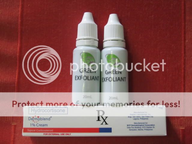   of 20ml Green Peeling Exfoliant Oil and 1 Hydrocortisone Cream 10g